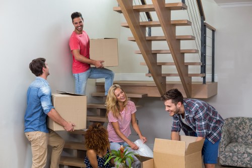 House removals team helping with a home move in Edgware