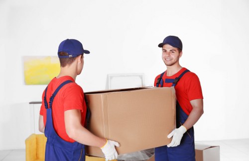 Careful furniture loading during a house move in Edgware