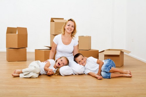Packing boxes and supplies for a home move in Edgware