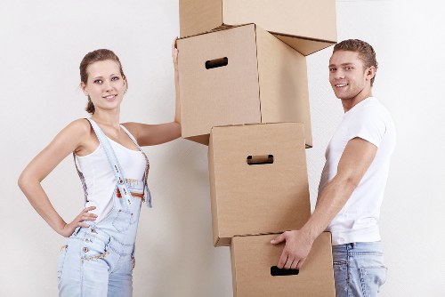 Assorted boxes and packing materials suitable for local moves
