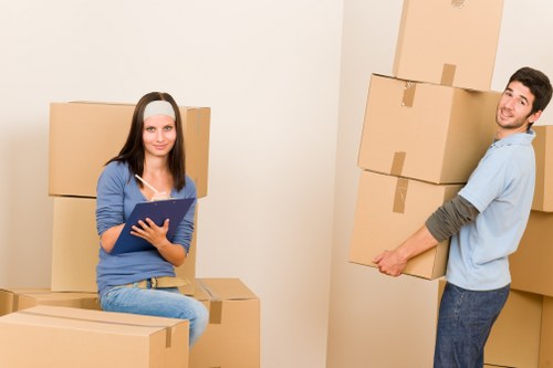 Removal van loading for a flat or house move in Edgware